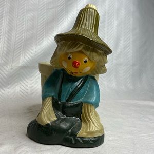 Vtg 1990 Geerlings pumpkin scarecrow planter.